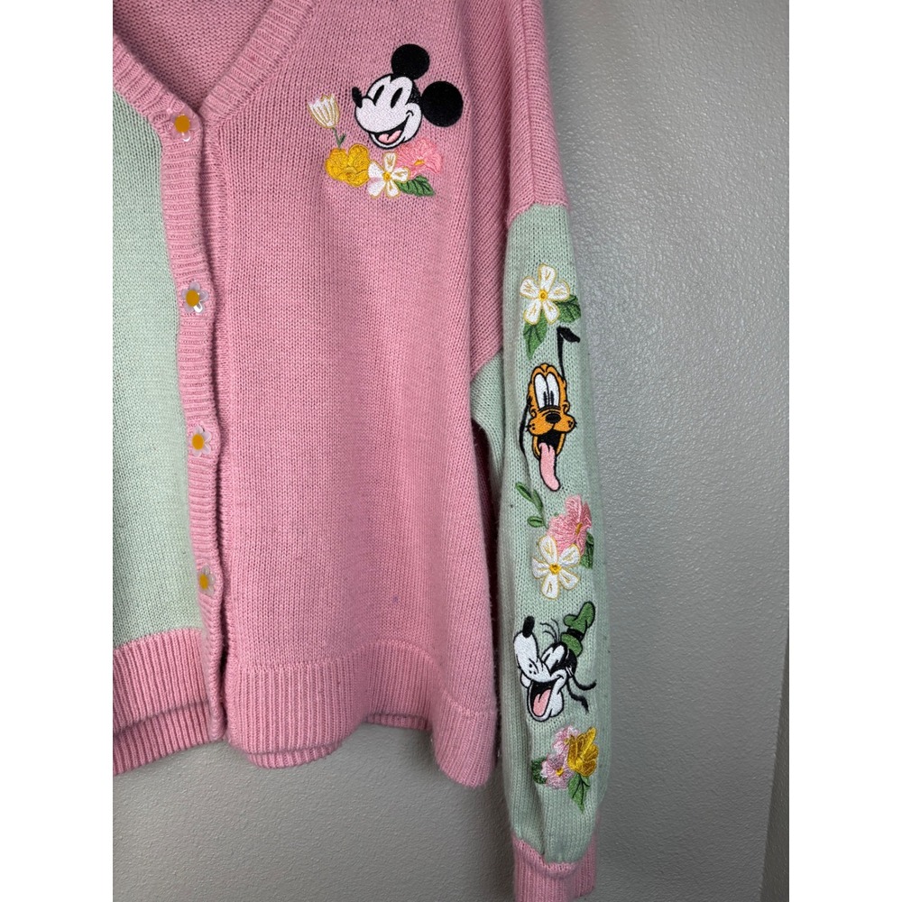 Disney Mickey Mouse And Friends Spring Pastel Girls Cardigan Plus Size 0 - Picture 3 of 11